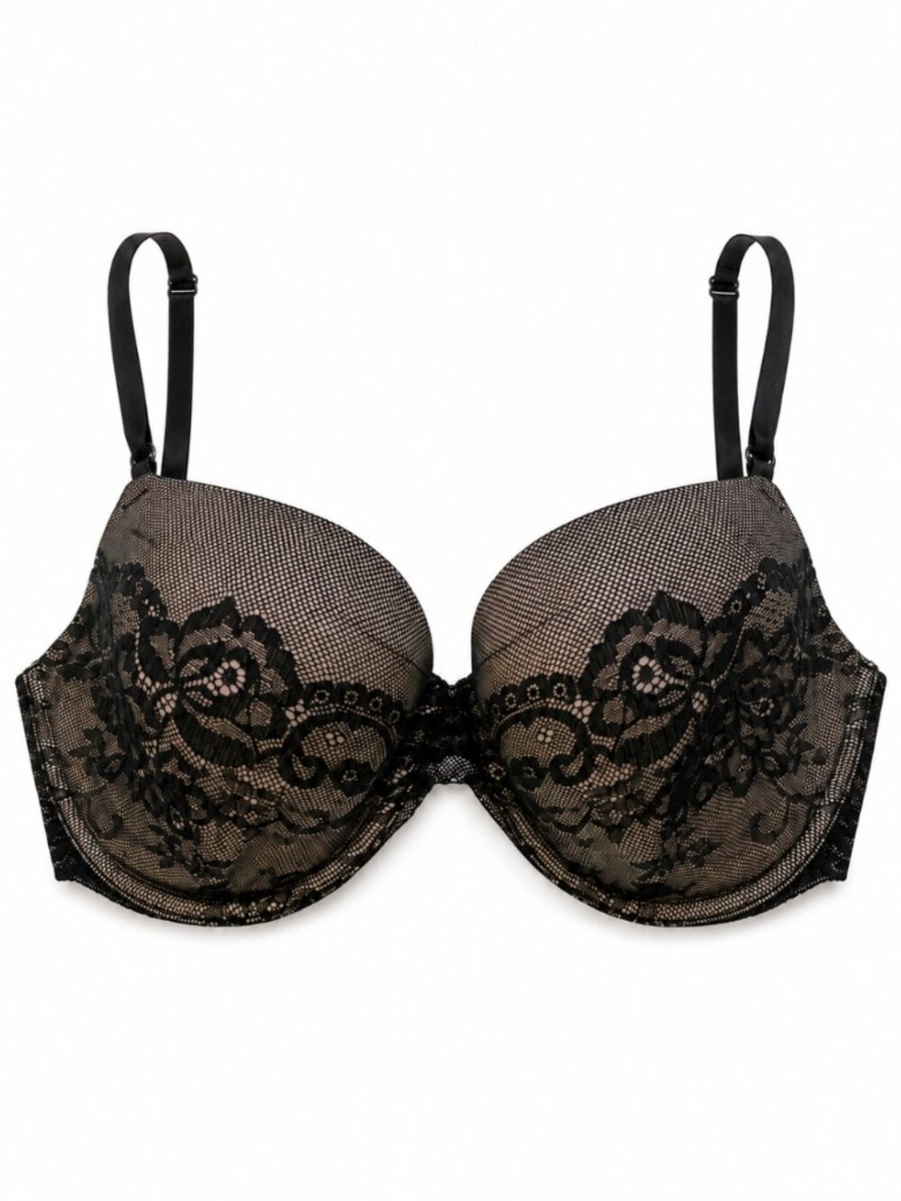 🦋 2/30 Victoria’s Secret Black Lace Demi Bustier Bra 34DD